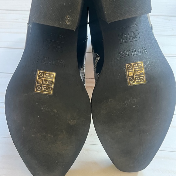 Wetkiss Black Faux Leather Women’s Cowboy Boots – Size 9 – Excellent Condition - Picture 6 of 8